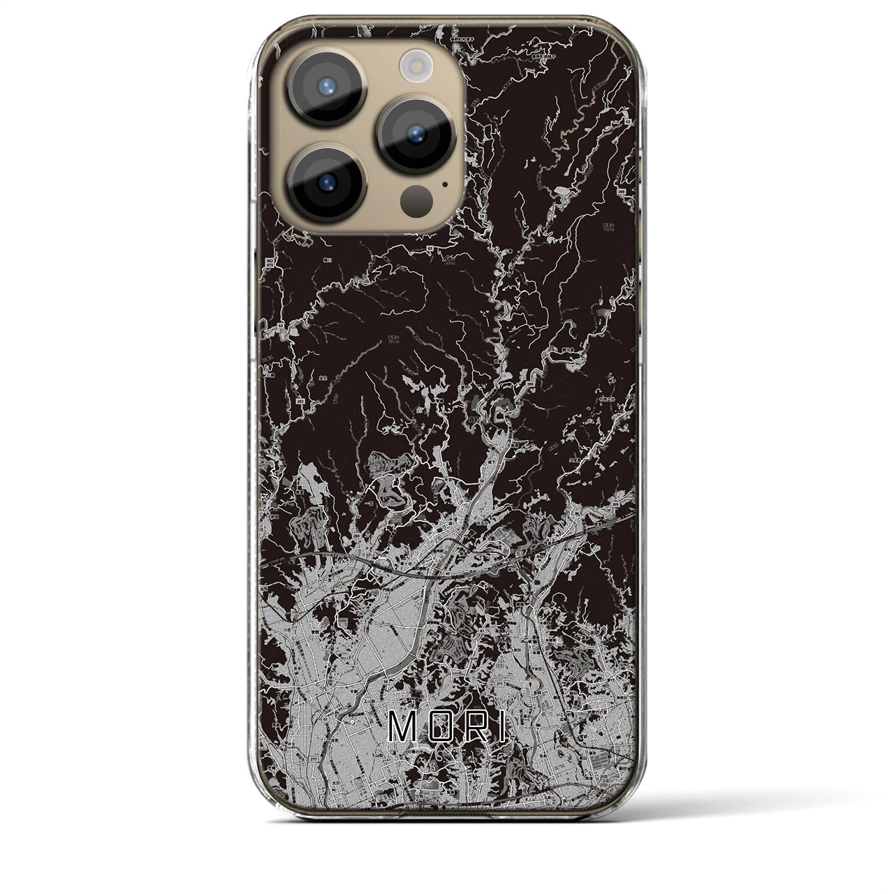 【森(静岡県)】地図柄iPhoneケース(クリアタイプ)