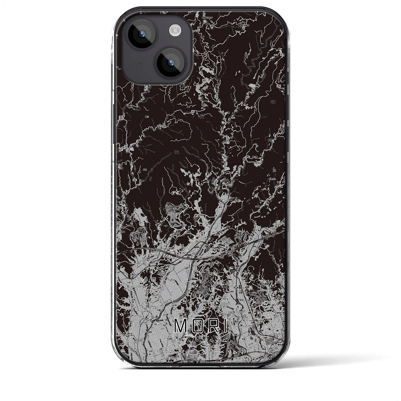 【森(静岡県)】地図柄iPhoneケース(クリアタイプ)