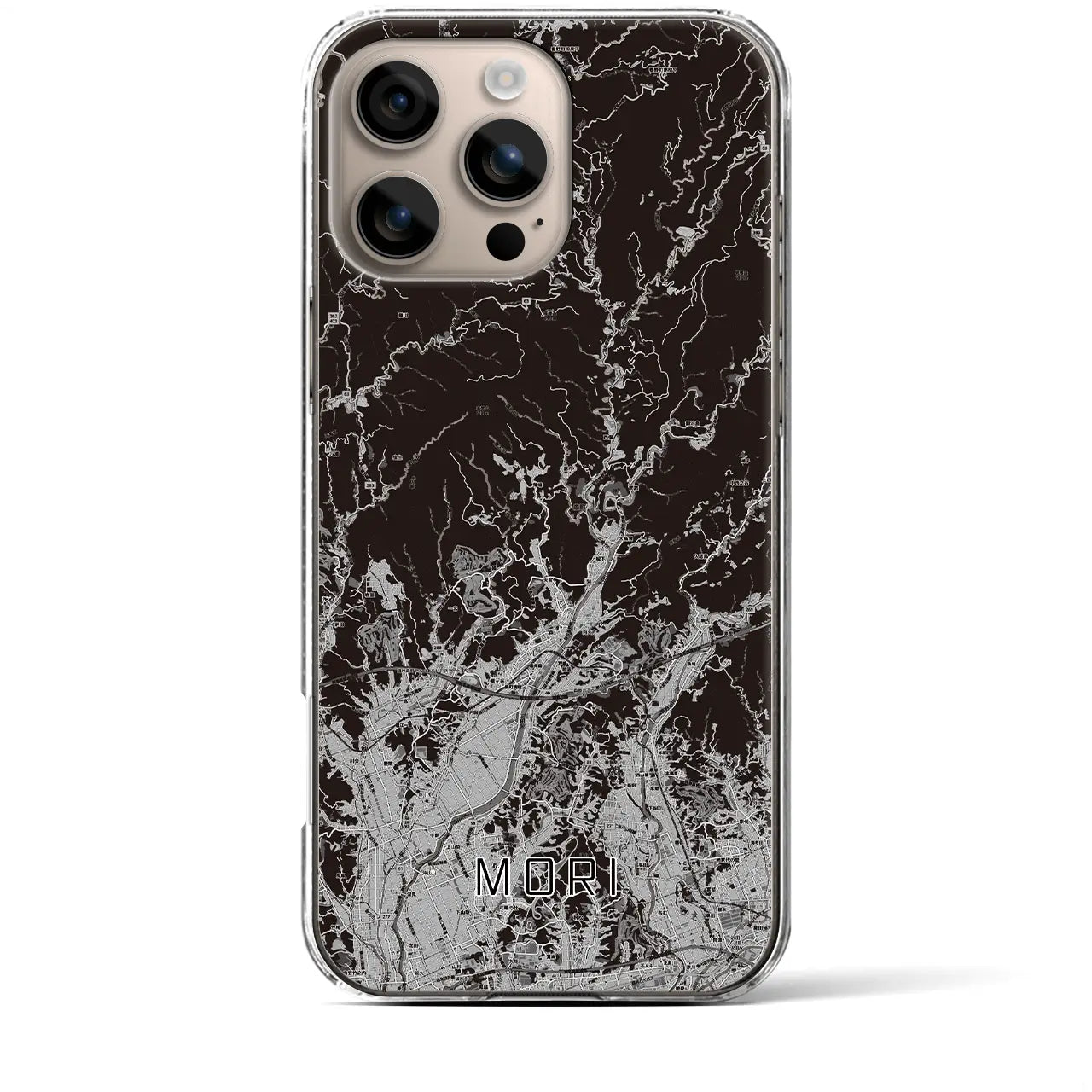 【森(静岡県)】地図柄iPhoneケース(クリアタイプ)