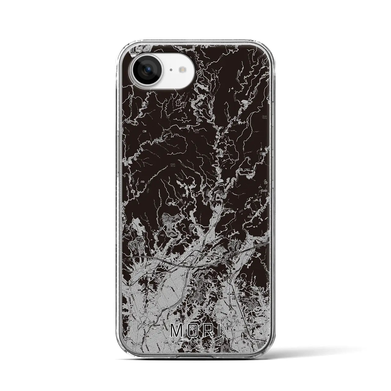 【森(静岡県)】地図柄iPhoneケース(クリアタイプ)