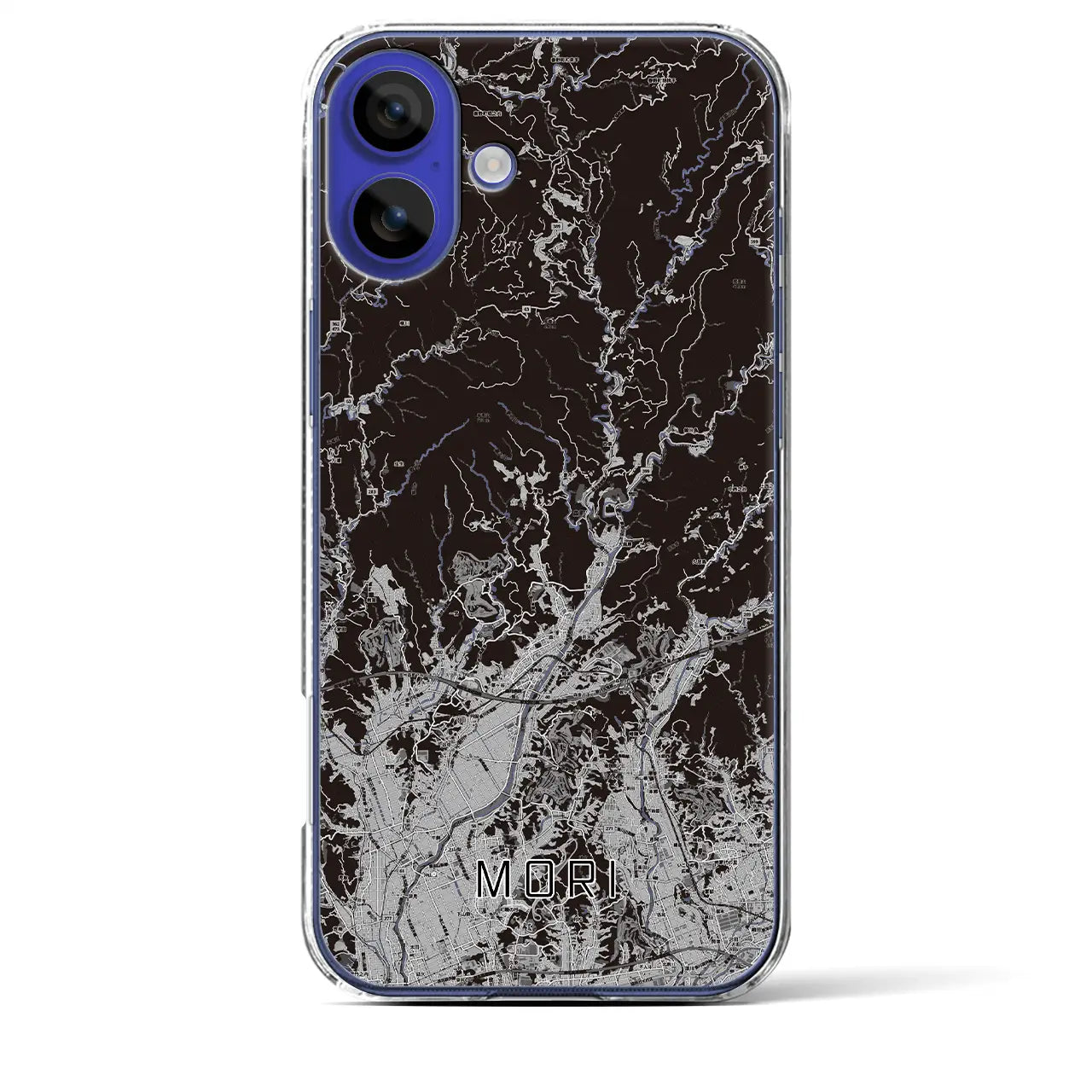 【森(静岡県)】地図柄iPhoneケース(クリアタイプ)