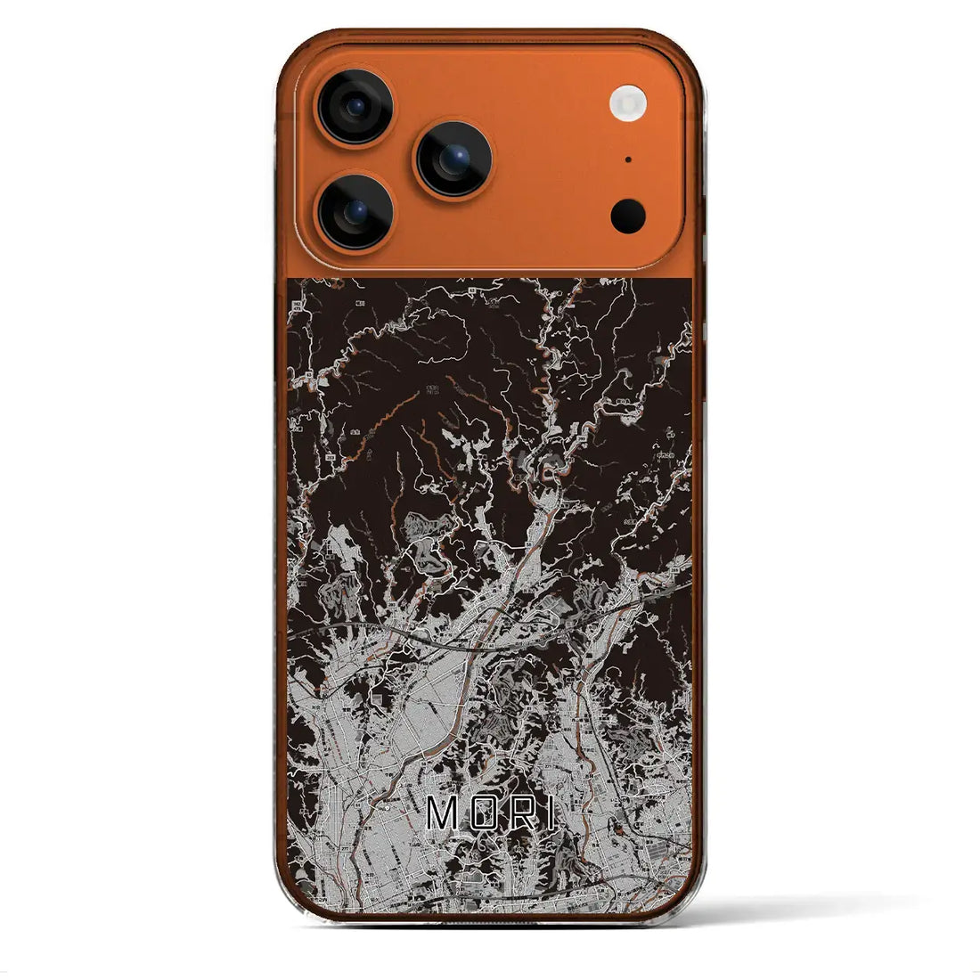 【森(静岡県)】地図柄iPhoneケース(クリアタイプ)