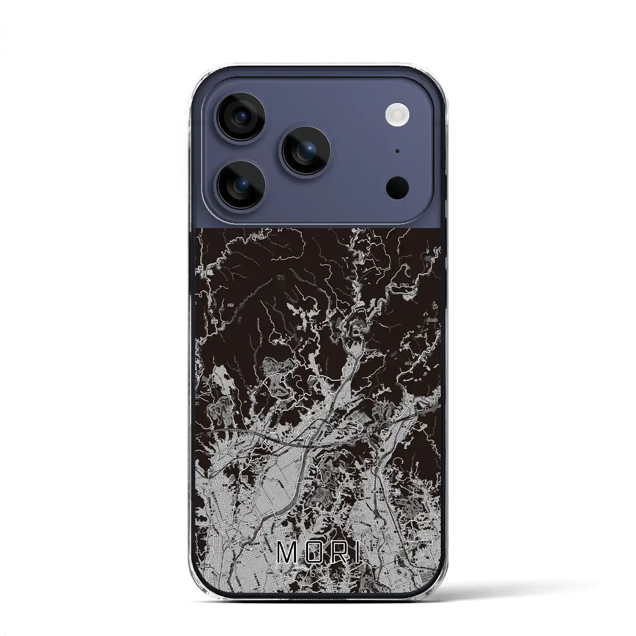 【森(静岡県)】地図柄iPhoneケース(クリアタイプ)