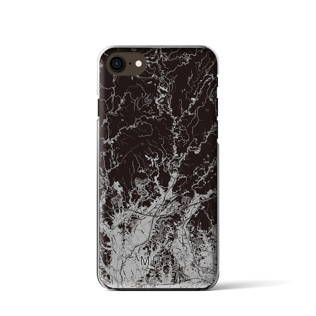 【森(静岡県)】地図柄iPhoneケース(クリアタイプ)