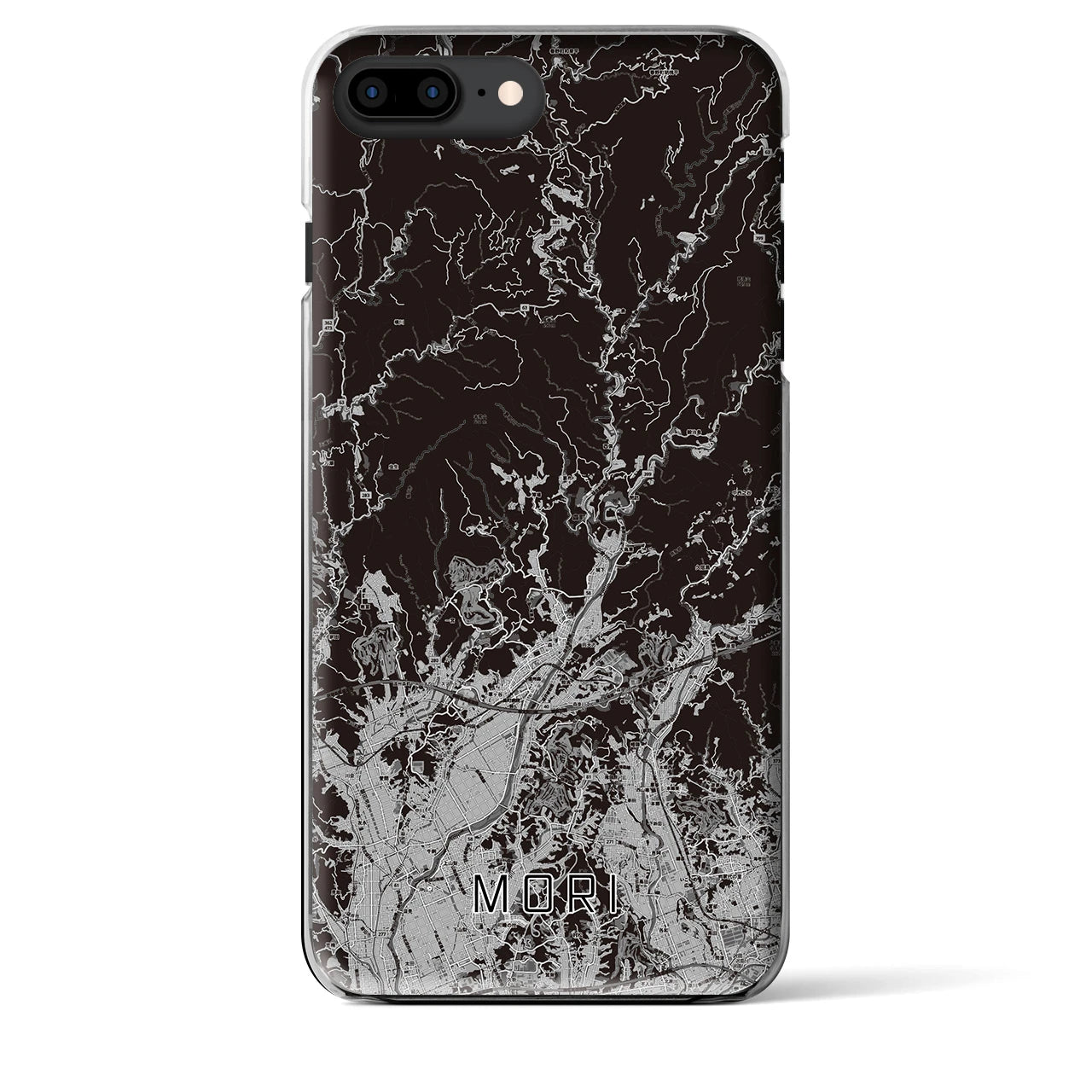 【森(静岡県)】地図柄iPhoneケース(クリアタイプ)