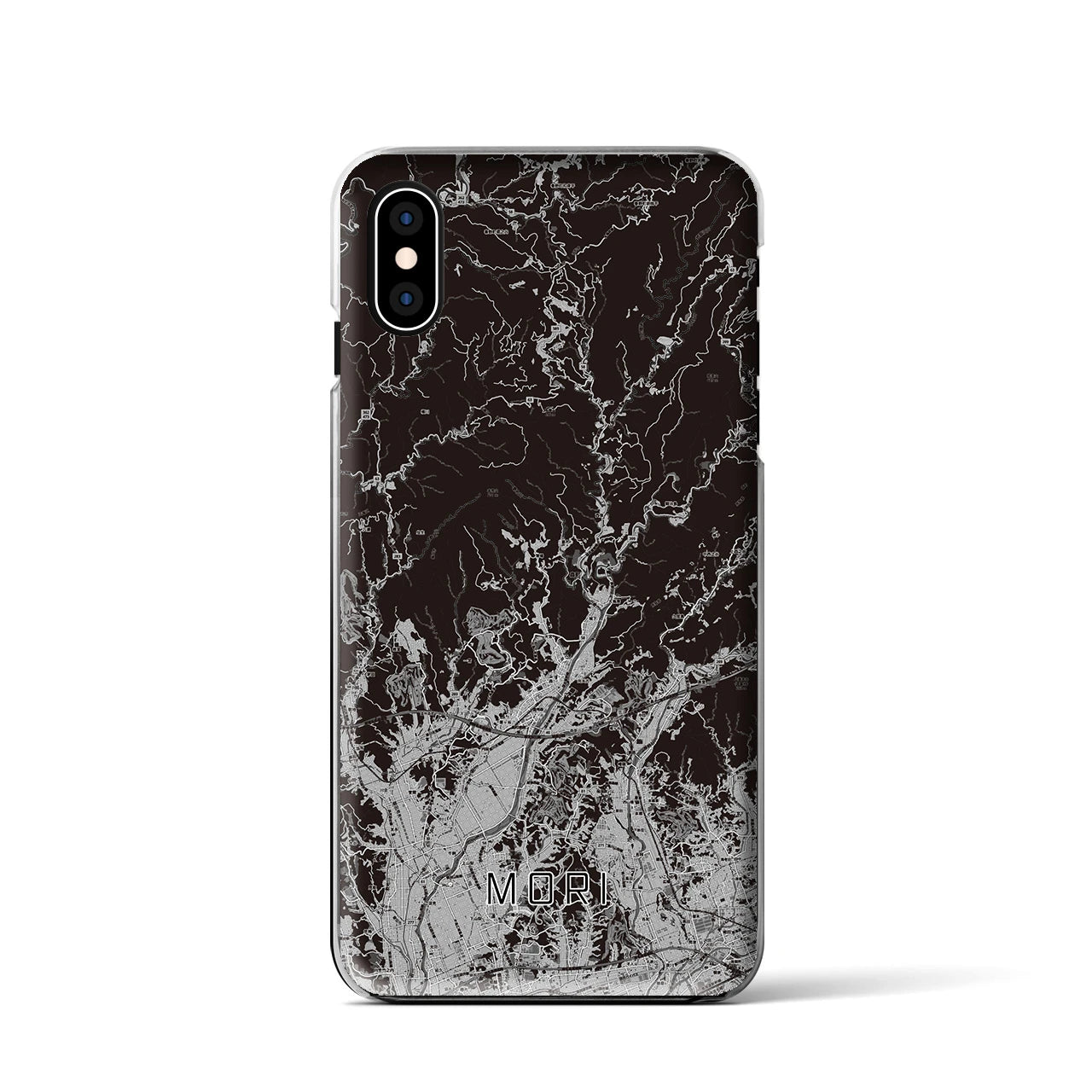 【森(静岡県)】地図柄iPhoneケース(クリアタイプ)