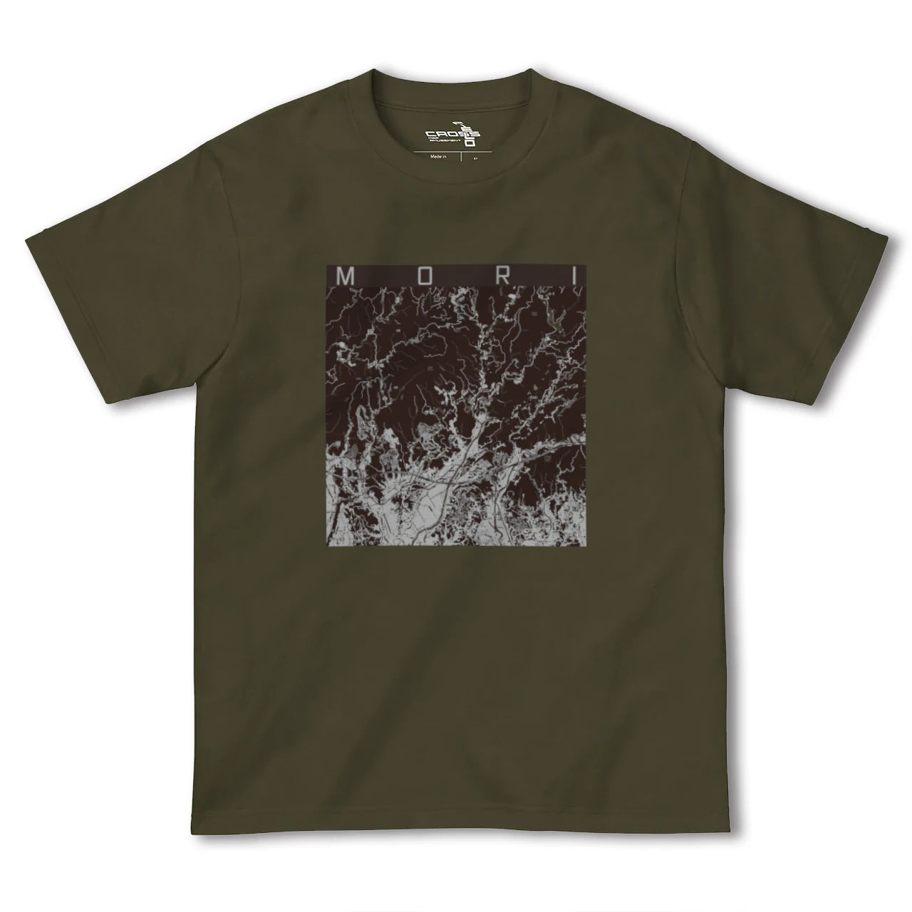 【森(静岡県)】地図柄ヘビーウェイトTシャツ