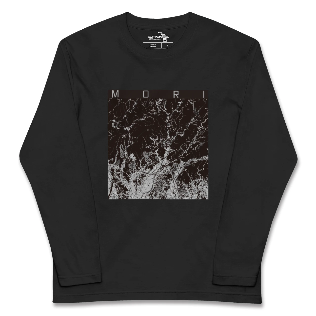 【森(静岡県)】地図柄ロングスリーブTシャツ