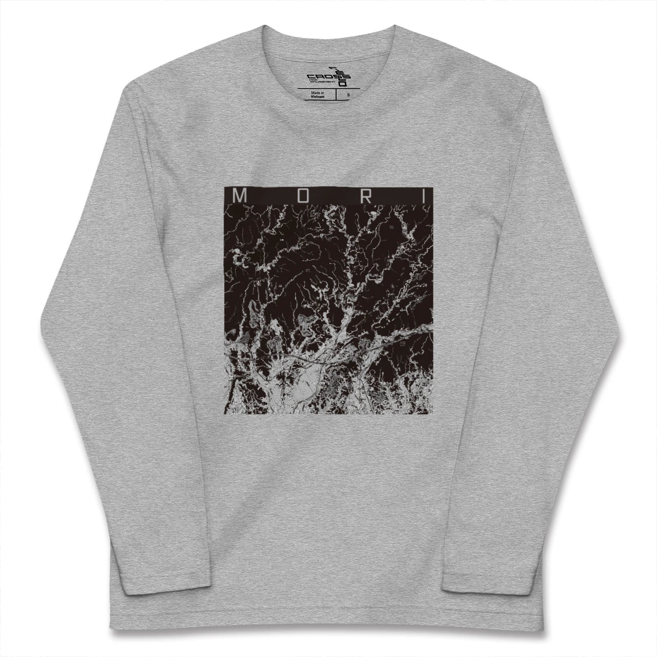 【森(静岡県)】地図柄ロングスリーブTシャツ