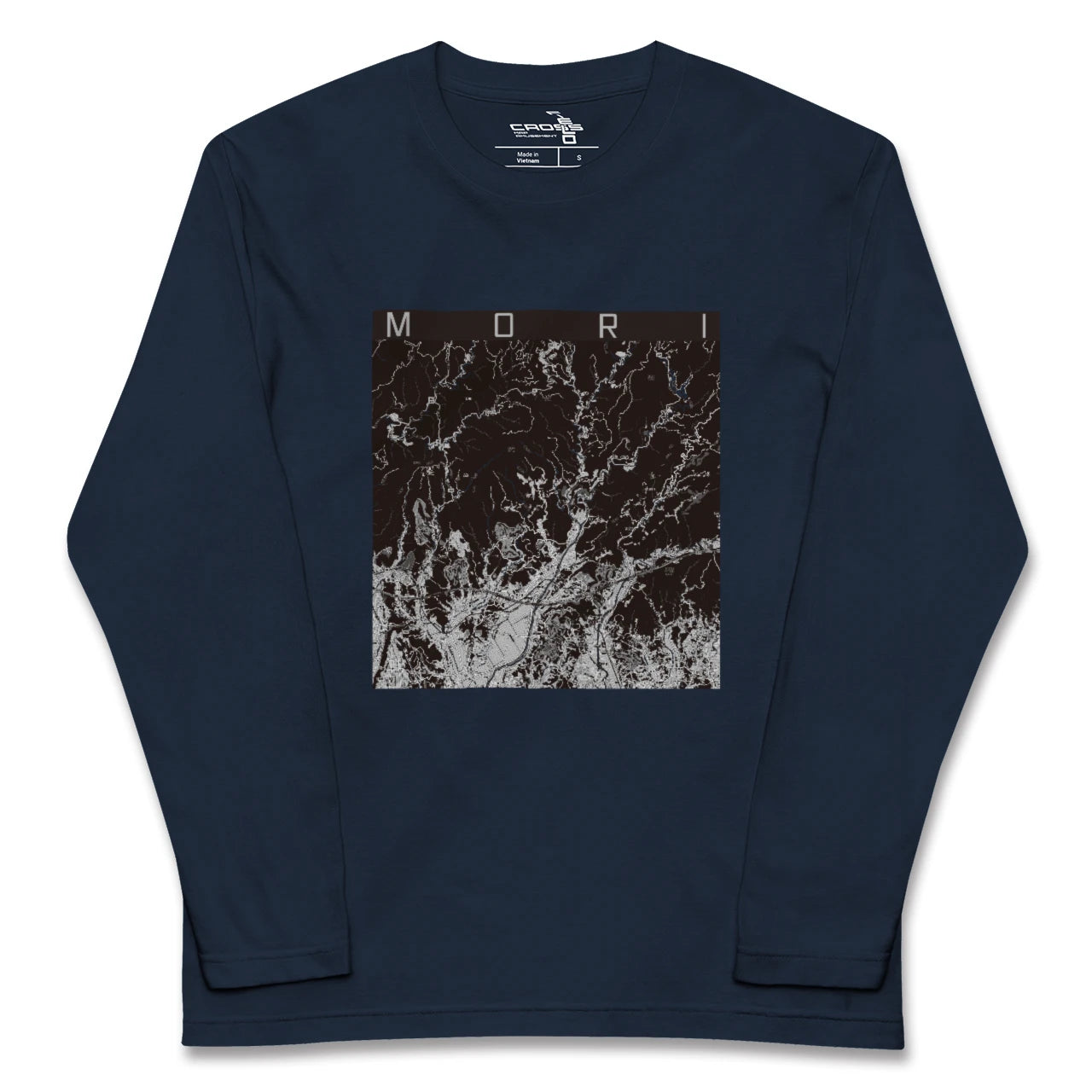 【森(静岡県)】地図柄ロングスリーブTシャツ