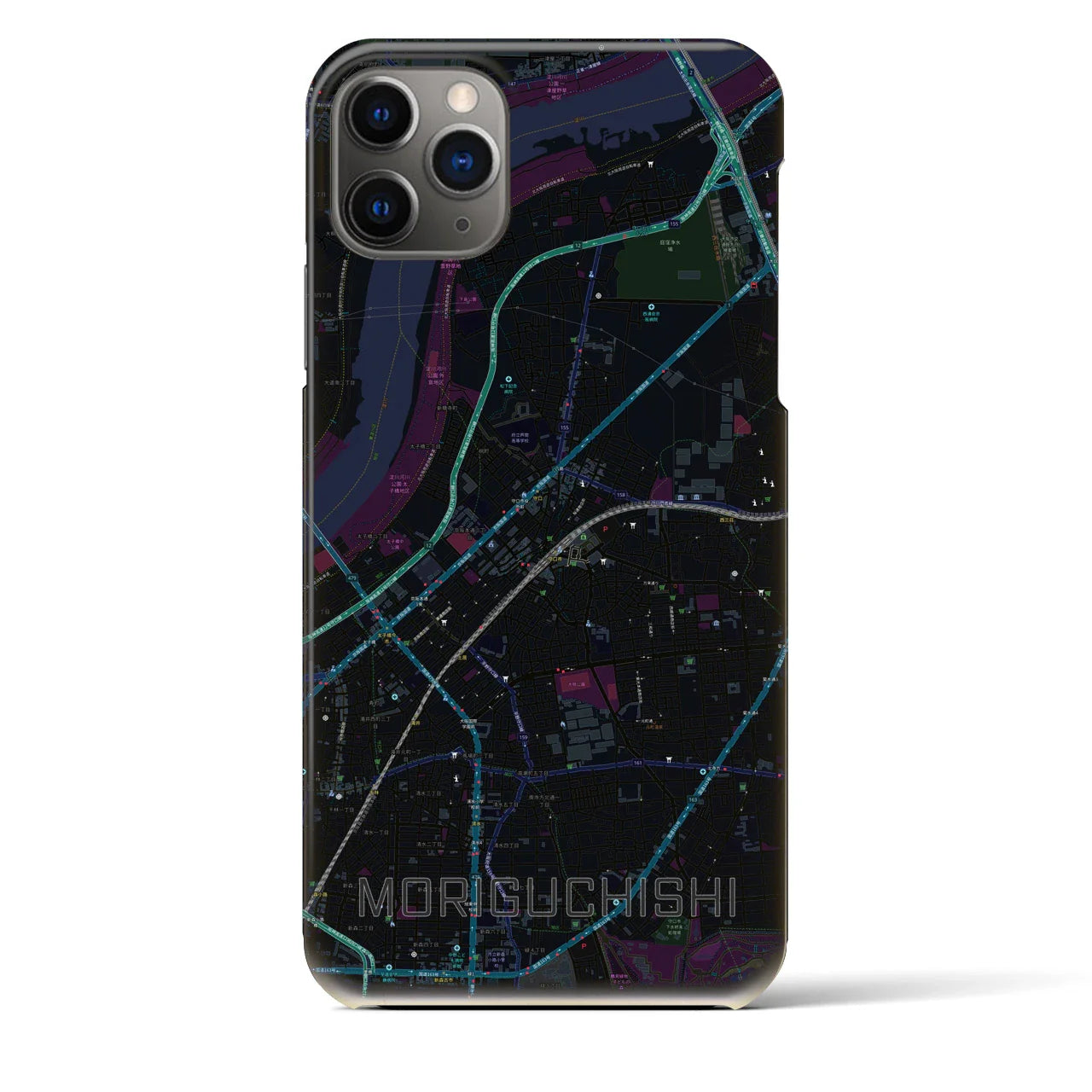【守口市(大阪府)】地図柄iPhoneケース(バックカバータイプ)