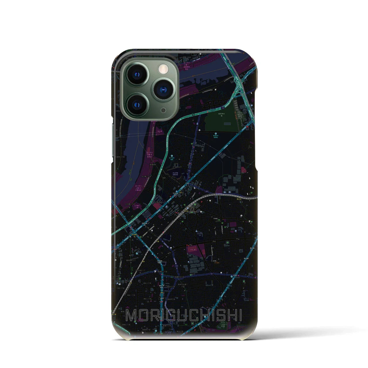 【守口市(大阪府)】地図柄iPhoneケース(バックカバータイプ)