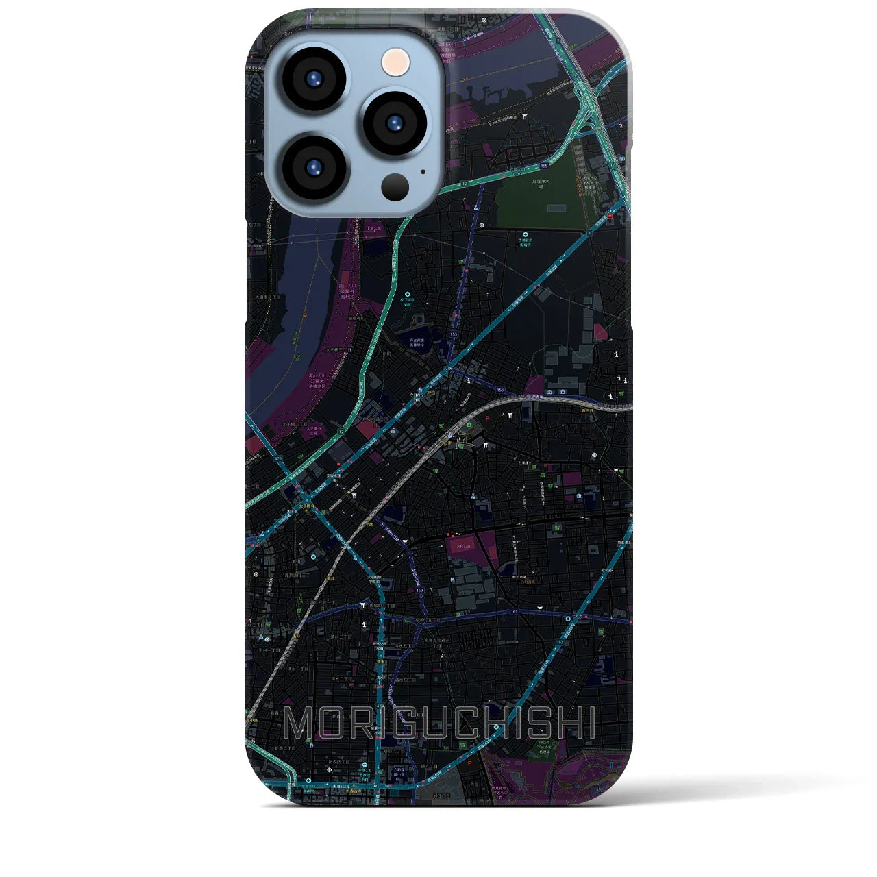 【守口市(大阪府)】地図柄iPhoneケース(バックカバータイプ)