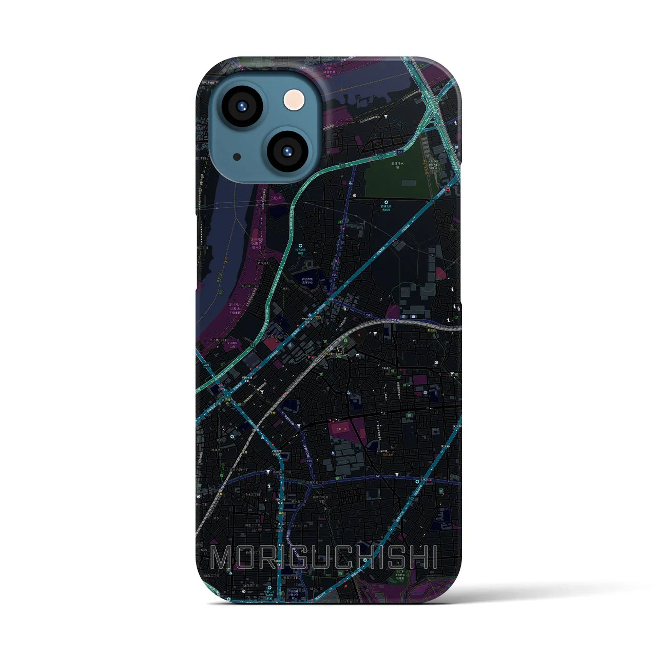 【守口市(大阪府)】地図柄iPhoneケース(バックカバータイプ)