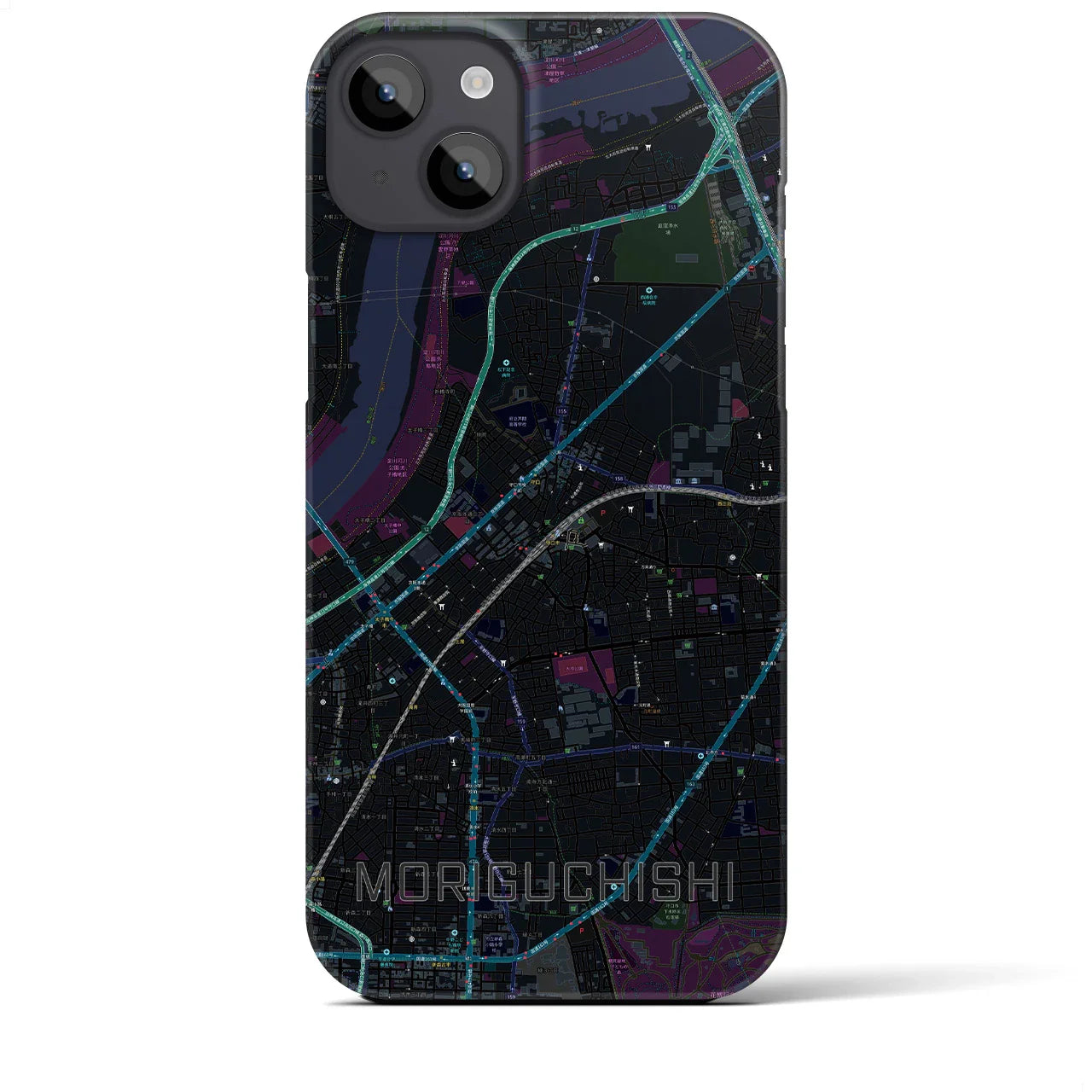 【守口市(大阪府)】地図柄iPhoneケース(バックカバータイプ)