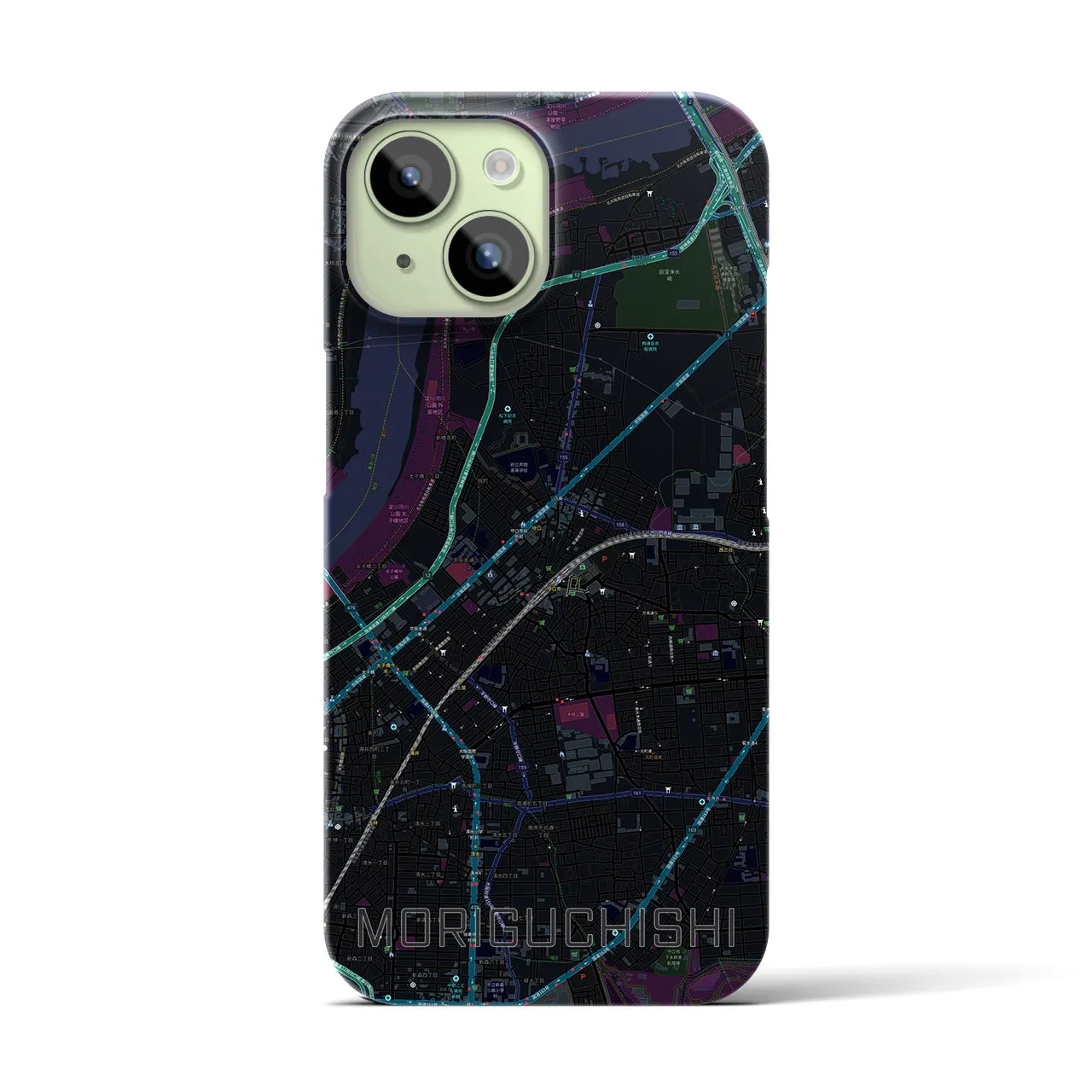 【守口市(大阪府)】地図柄iPhoneケース(バックカバータイプ)
