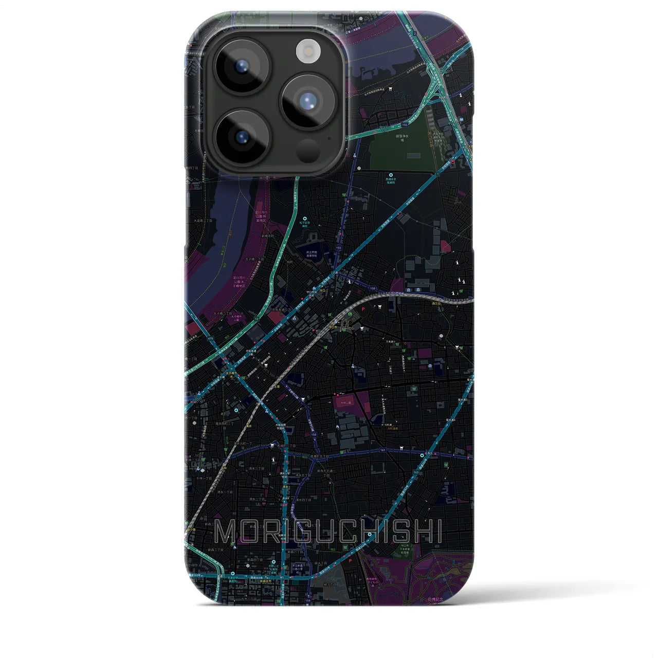 【守口市(大阪府)】地図柄iPhoneケース(バックカバータイプ)