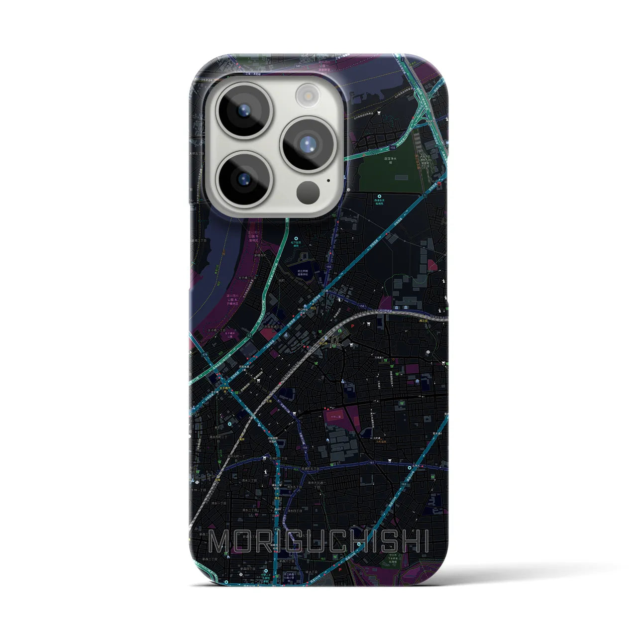 【守口市(大阪府)】地図柄iPhoneケース(バックカバータイプ)