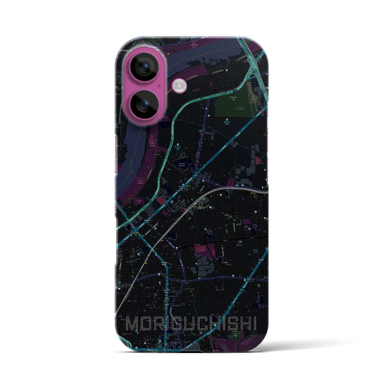 【守口市(大阪府)】地図柄iPhoneケース(バックカバータイプ)