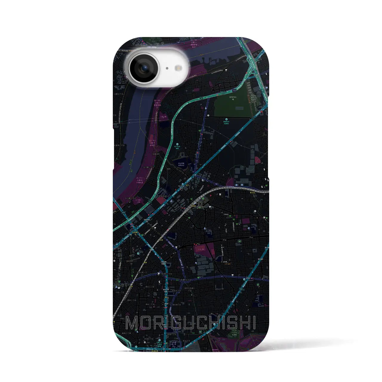 【守口市(大阪府)】地図柄iPhoneケース(バックカバータイプ)
