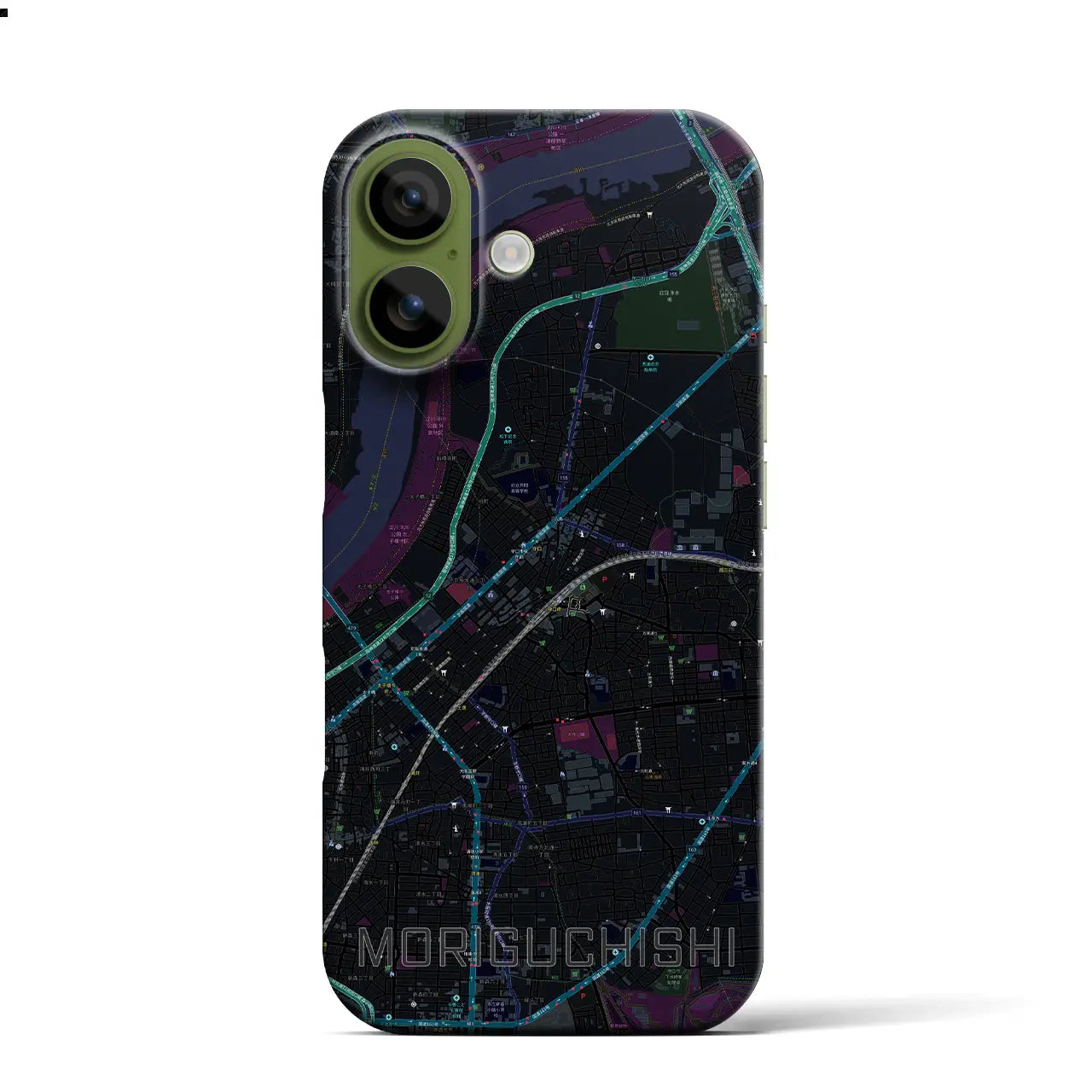 【守口市(大阪府)】地図柄iPhoneケース(バックカバータイプ)