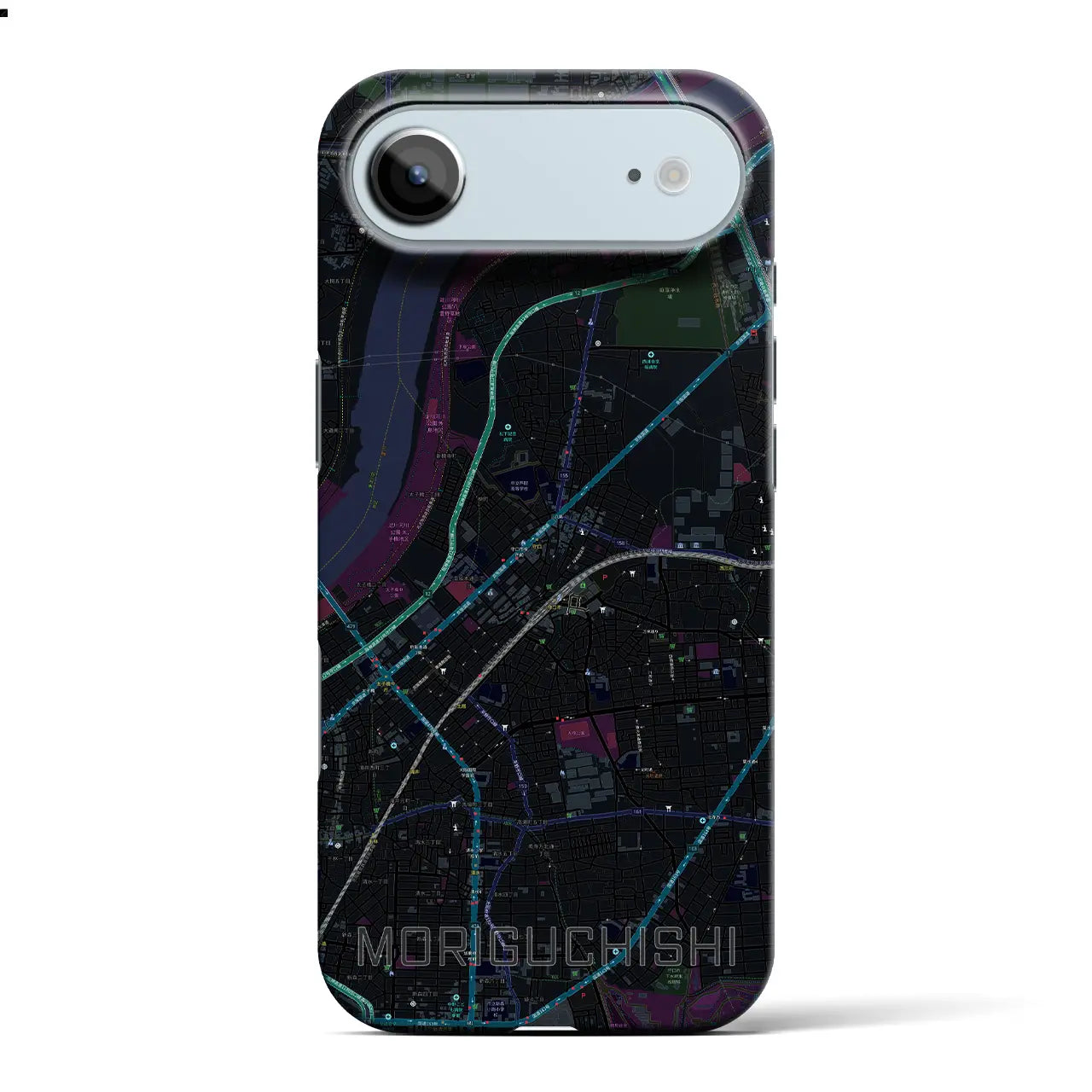 【守口市(大阪府)】地図柄iPhoneケース(バックカバータイプ)