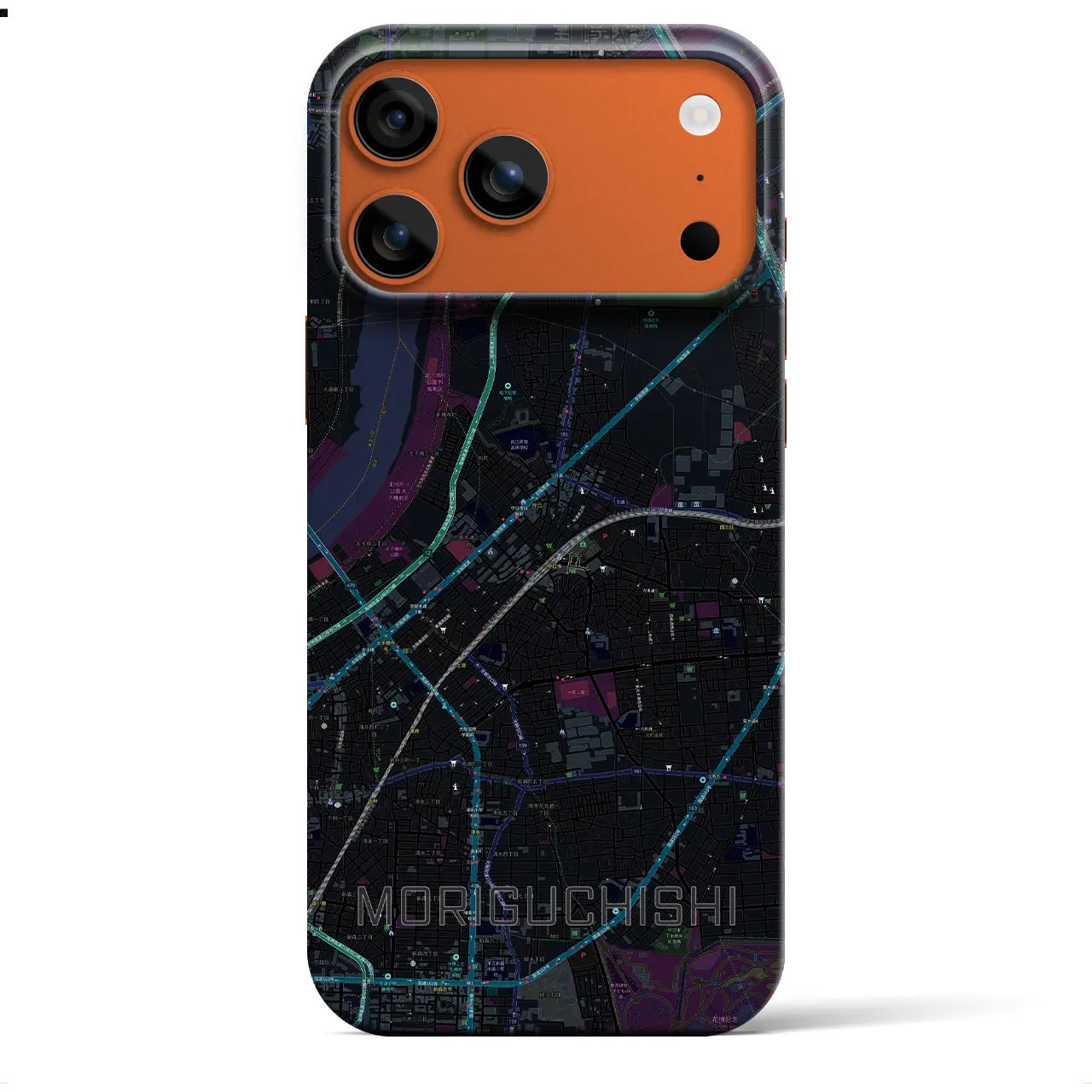 【守口市(大阪府)】地図柄iPhoneケース(バックカバータイプ)