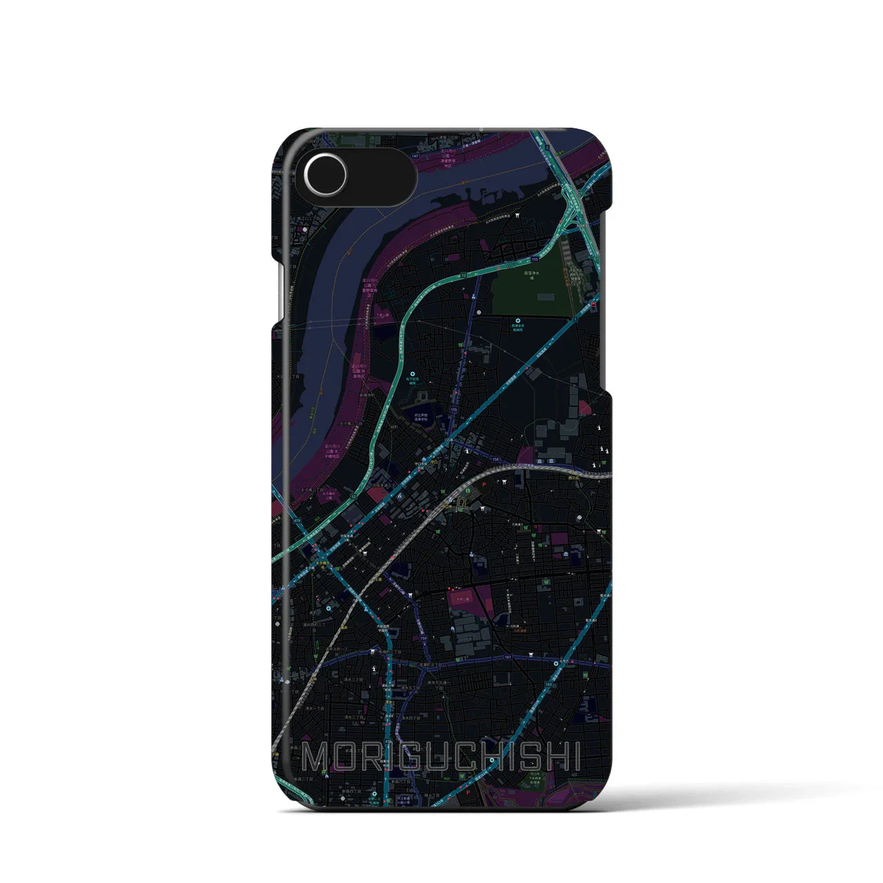 【守口市(大阪府)】地図柄iPhoneケース(バックカバータイプ)