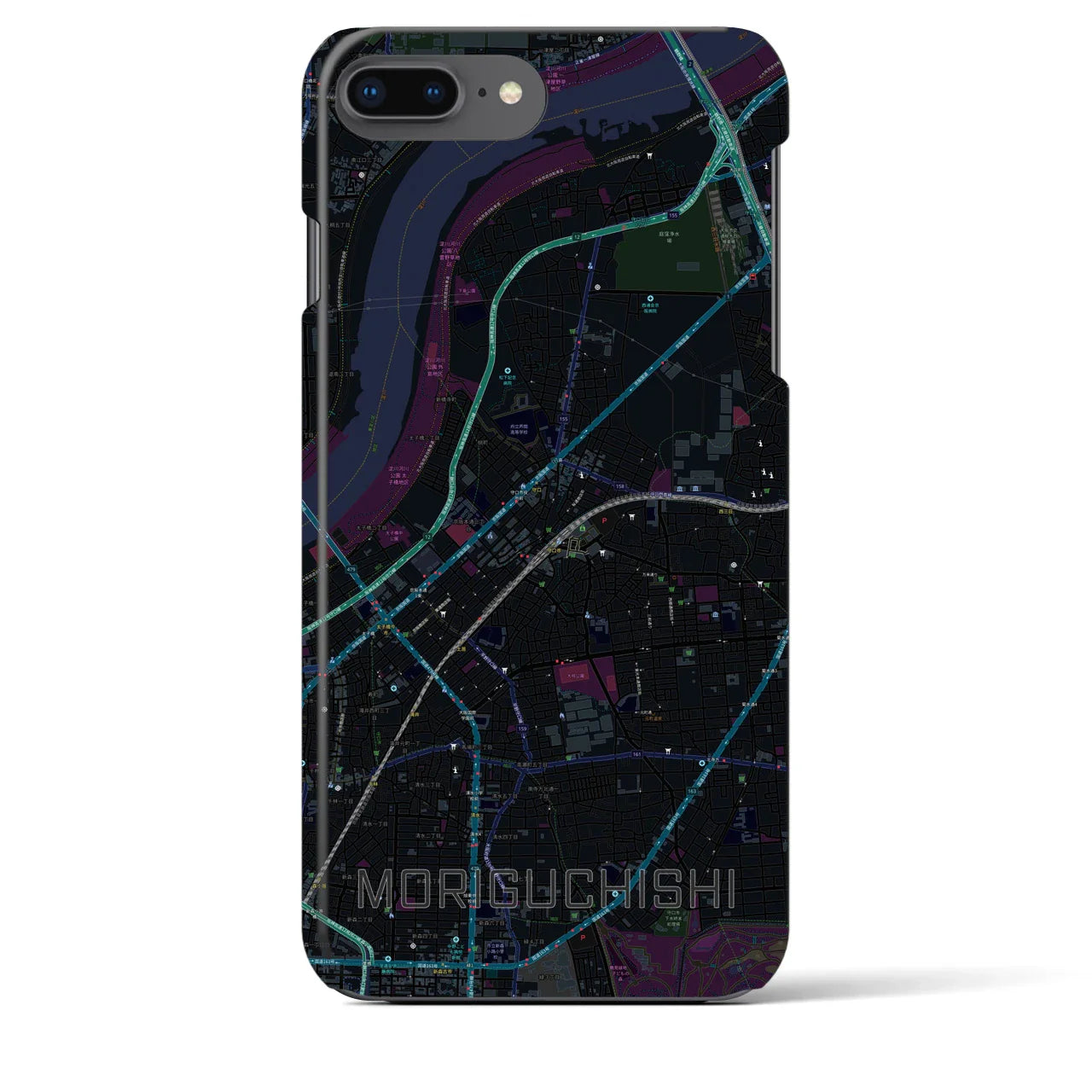 【守口市(大阪府)】地図柄iPhoneケース(バックカバータイプ)