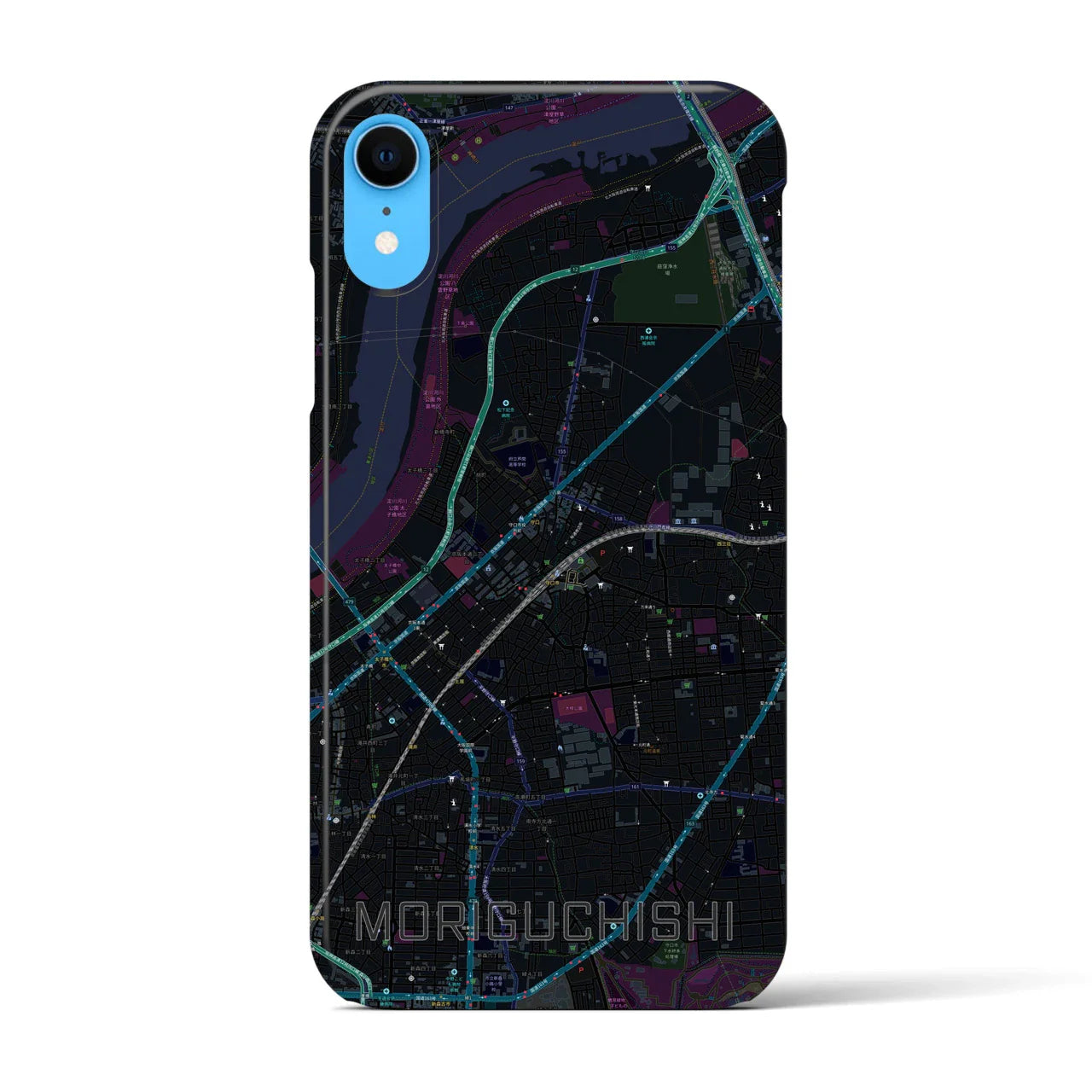 【守口市(大阪府)】地図柄iPhoneケース(バックカバータイプ)