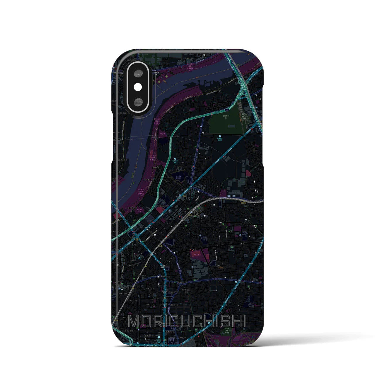 【守口市(大阪府)】地図柄iPhoneケース(バックカバータイプ)