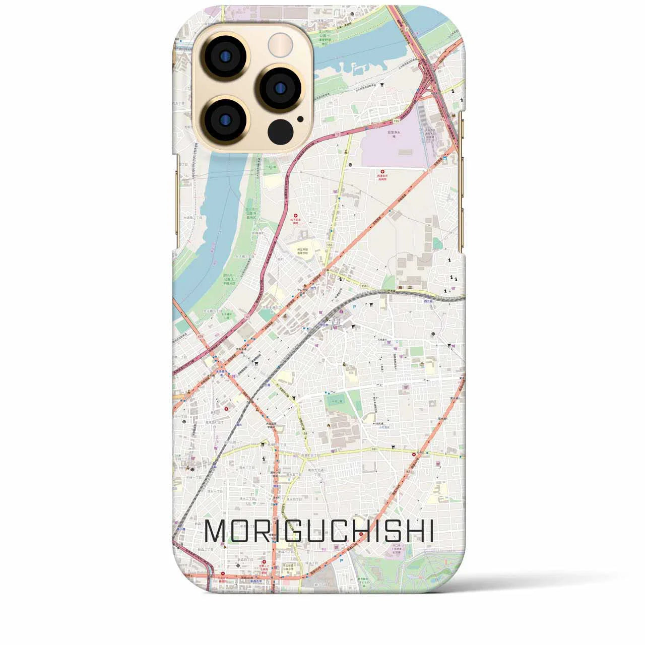 【守口市(大阪府)】地図柄iPhoneケース(バックカバータイプ)