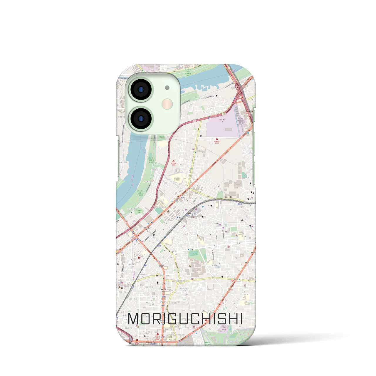 【守口市(大阪府)】地図柄iPhoneケース(バックカバータイプ)