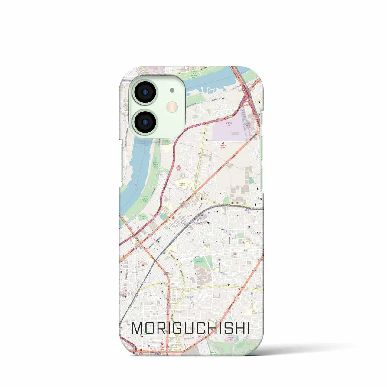 【守口市(大阪府)】地図柄iPhoneケース(バックカバータイプ)