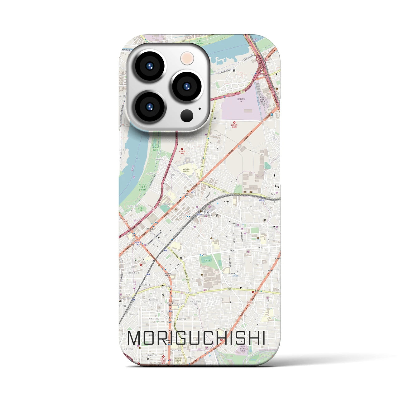 【守口市(大阪府)】地図柄iPhoneケース(バックカバータイプ)