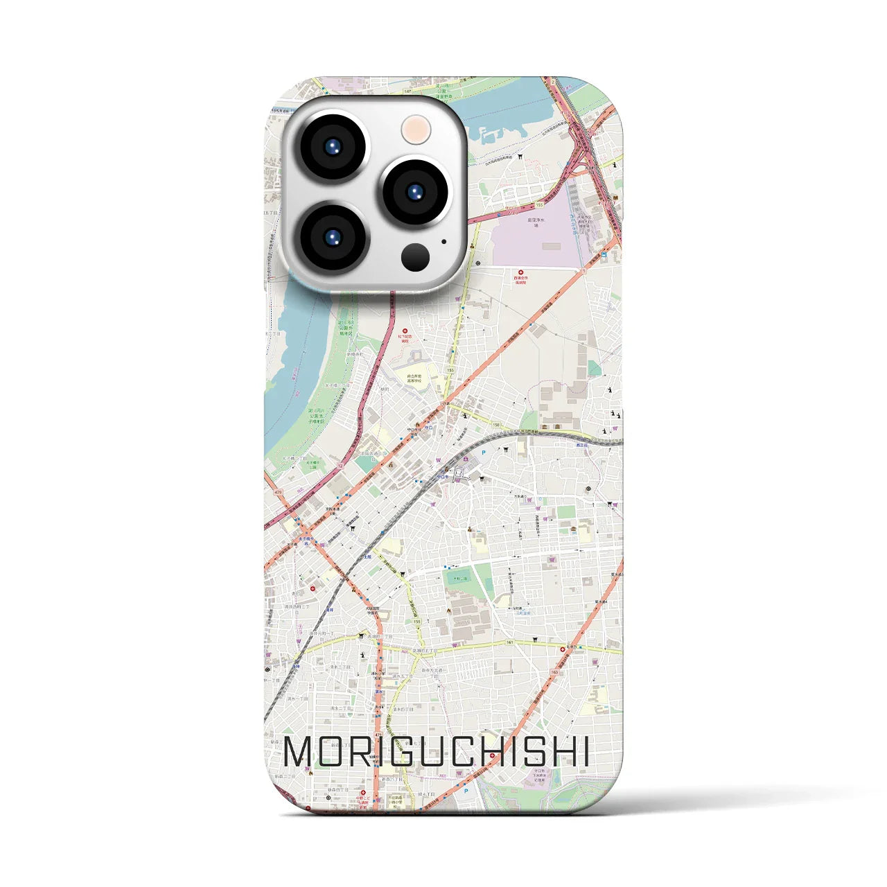 【守口市(大阪府)】地図柄iPhoneケース(バックカバータイプ)