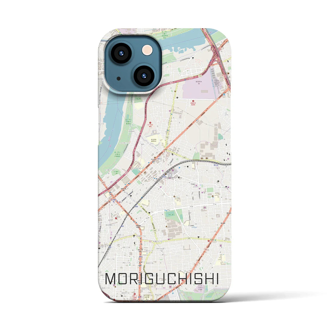 【守口市(大阪府)】地図柄iPhoneケース(バックカバータイプ)