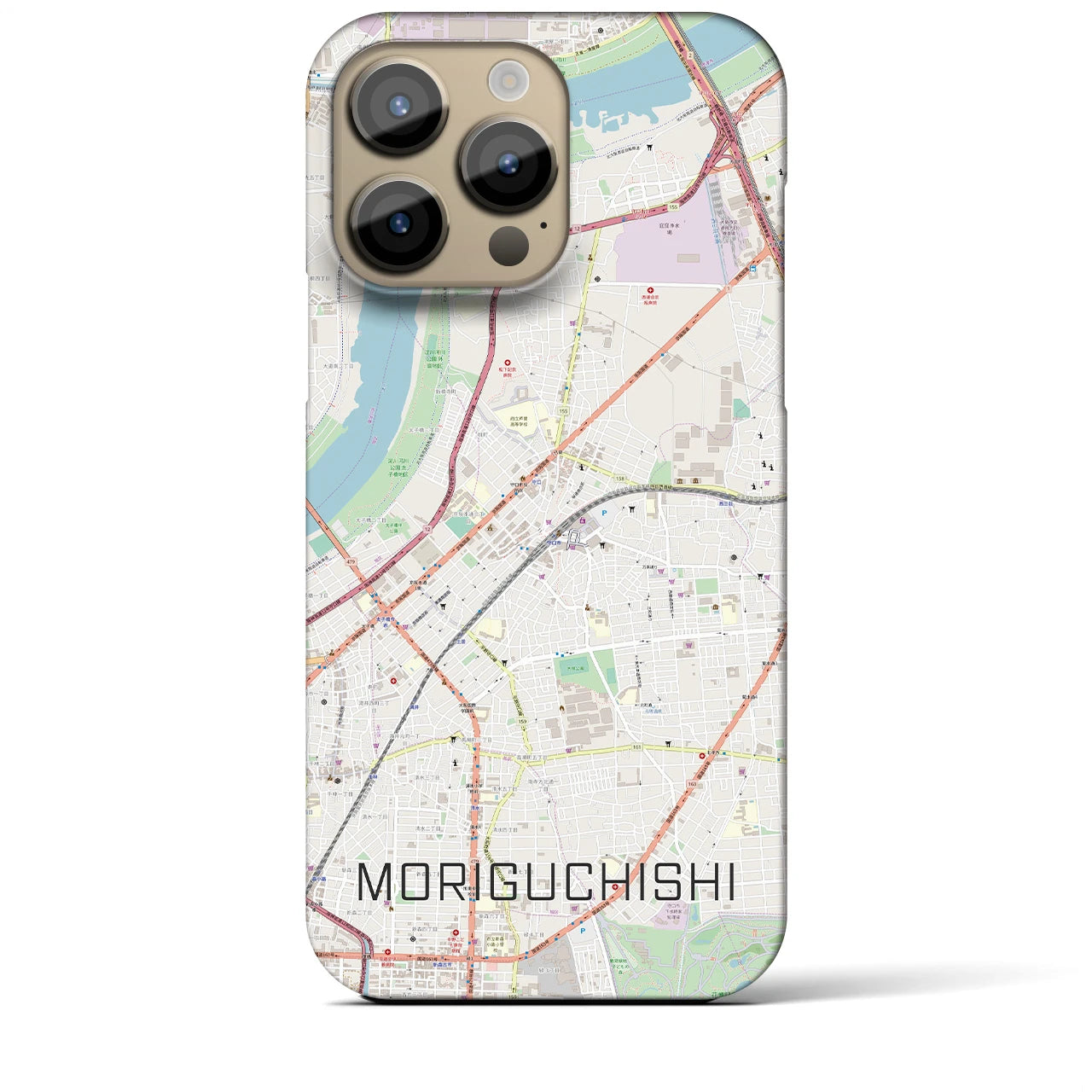 【守口市(大阪府)】地図柄iPhoneケース(バックカバータイプ)