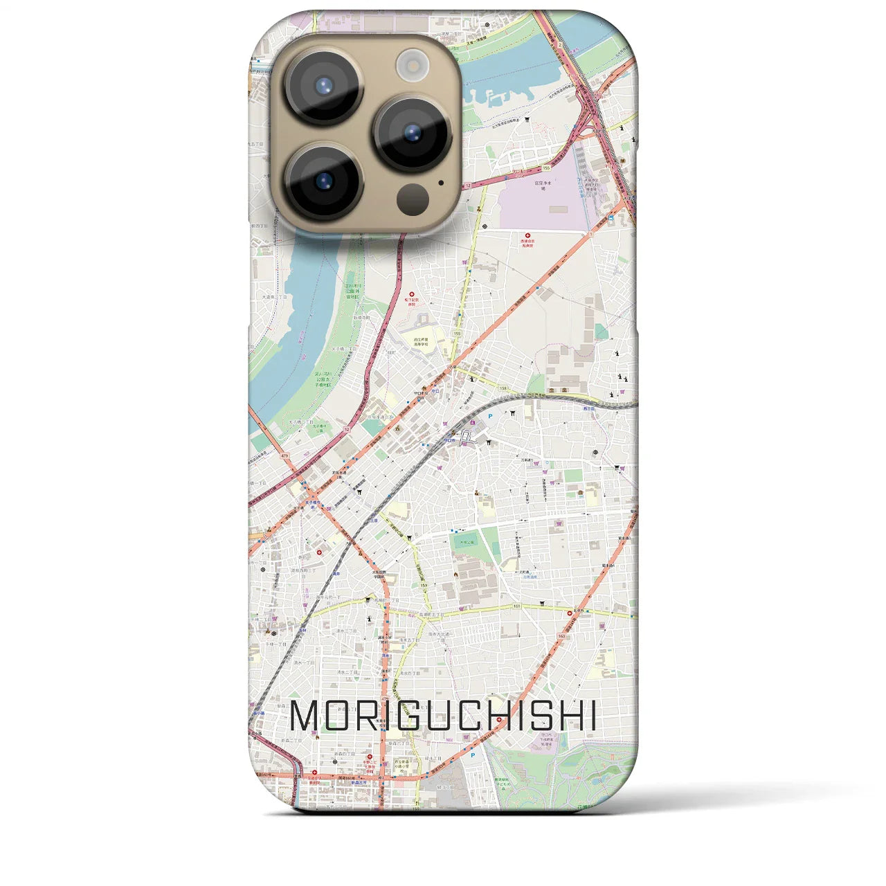 【守口市(大阪府)】地図柄iPhoneケース(バックカバータイプ)