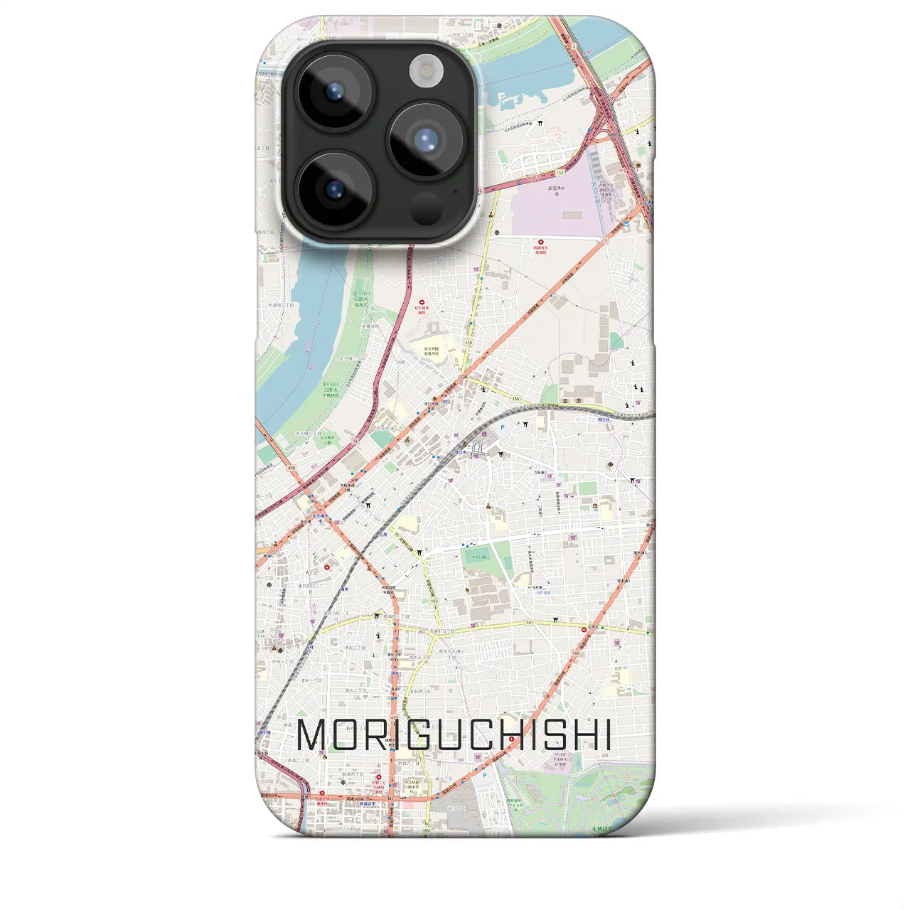 【守口市(大阪府)】地図柄iPhoneケース(バックカバータイプ)