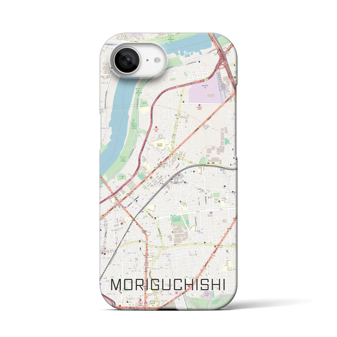 【守口市(大阪府)】地図柄iPhoneケース(バックカバータイプ)