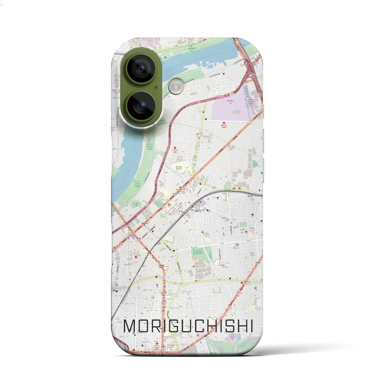 【守口市(大阪府)】地図柄iPhoneケース(バックカバータイプ)