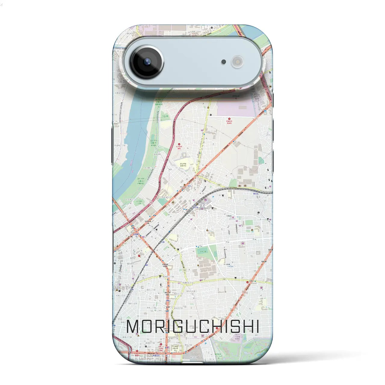 【守口市(大阪府)】地図柄iPhoneケース(バックカバータイプ)