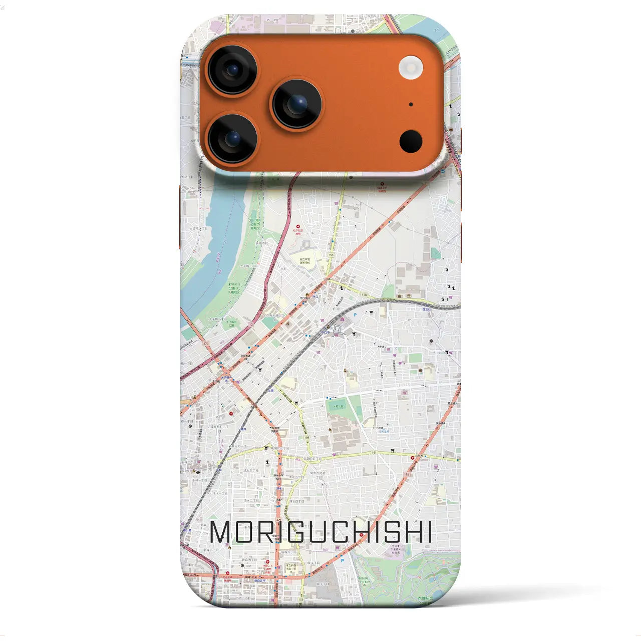 【守口市(大阪府)】地図柄iPhoneケース(バックカバータイプ)