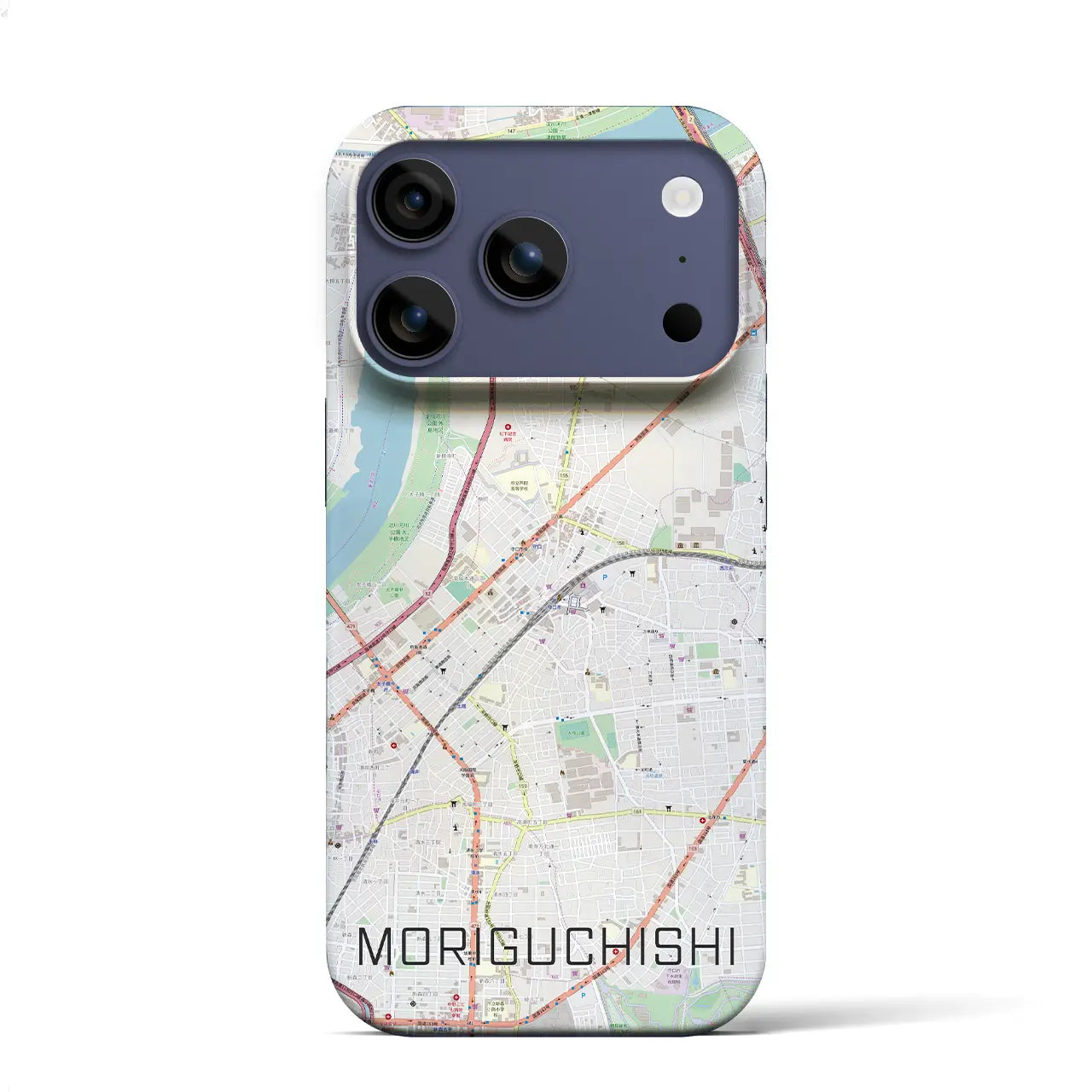 【守口市(大阪府)】地図柄iPhoneケース(バックカバータイプ)ナチュラル・iPhone 17 Pro Max 用