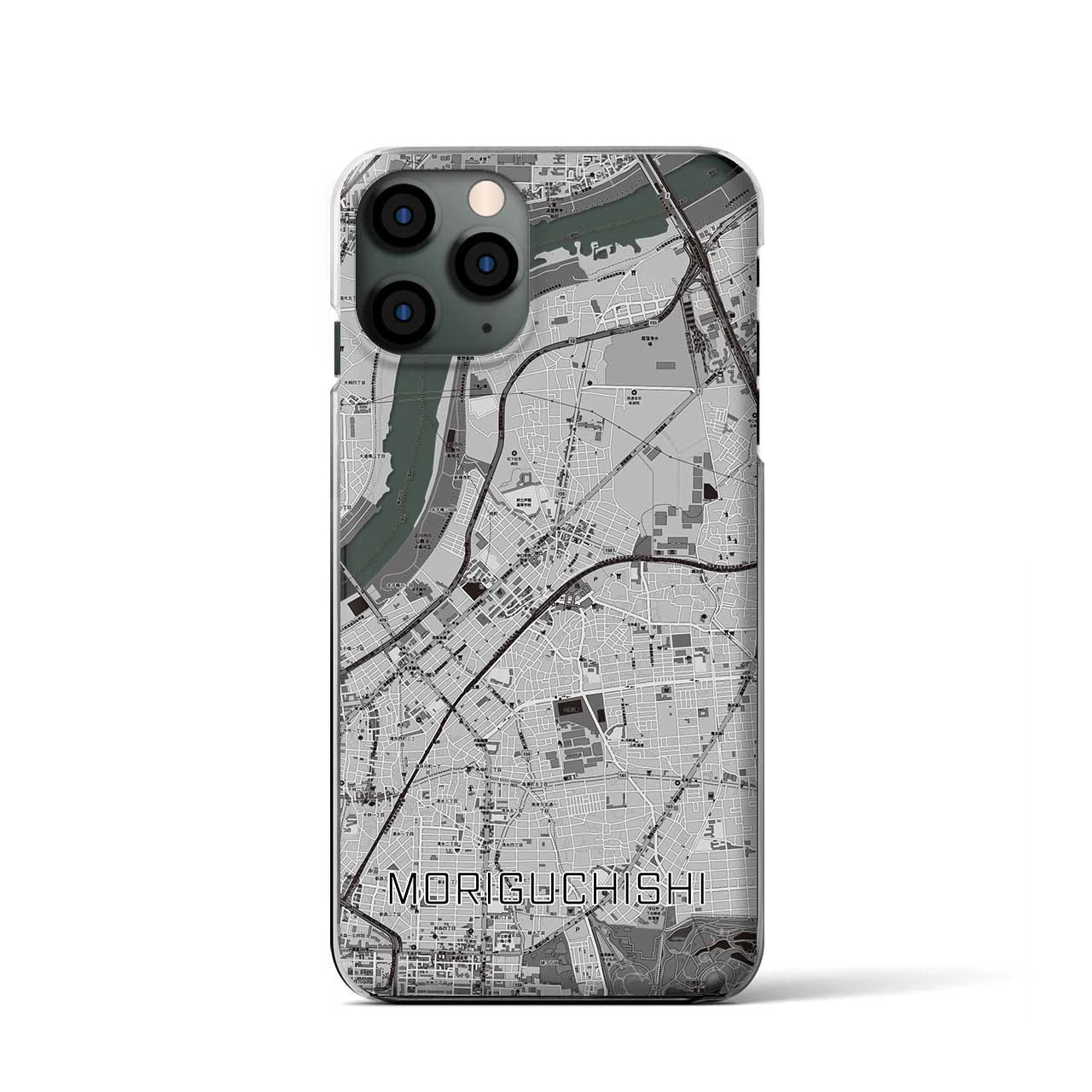 【守口市(大阪府)】地図柄iPhoneケース(クリアタイプ)