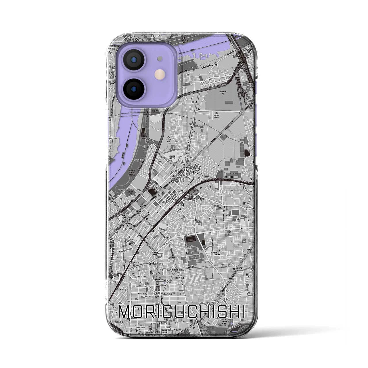 【守口市(大阪府)】地図柄iPhoneケース(クリアタイプ)