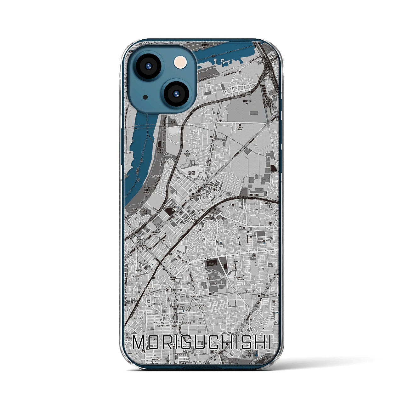 【守口市(大阪府)】地図柄iPhoneケース(クリアタイプ)