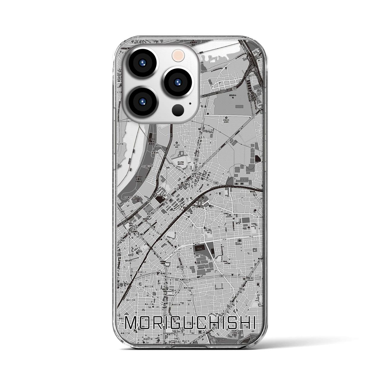 【守口市(大阪府)】地図柄iPhoneケース(クリアタイプ)