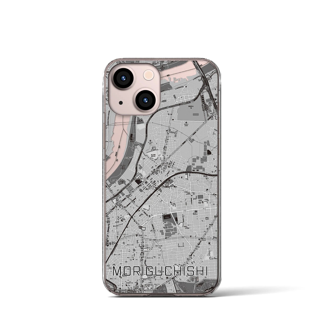【守口市(大阪府)】地図柄iPhoneケース(クリアタイプ)